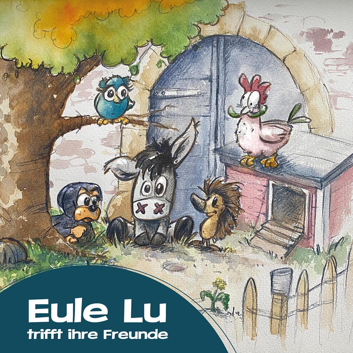 Eule-Lu-trifft-ihre-Freunde_Titel-Illustration